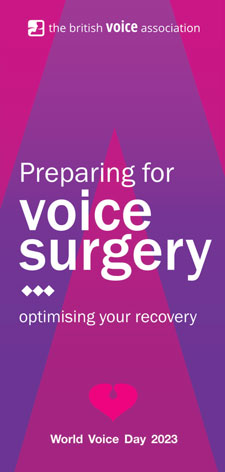 Preparing for voice surgery (leaflet cover)